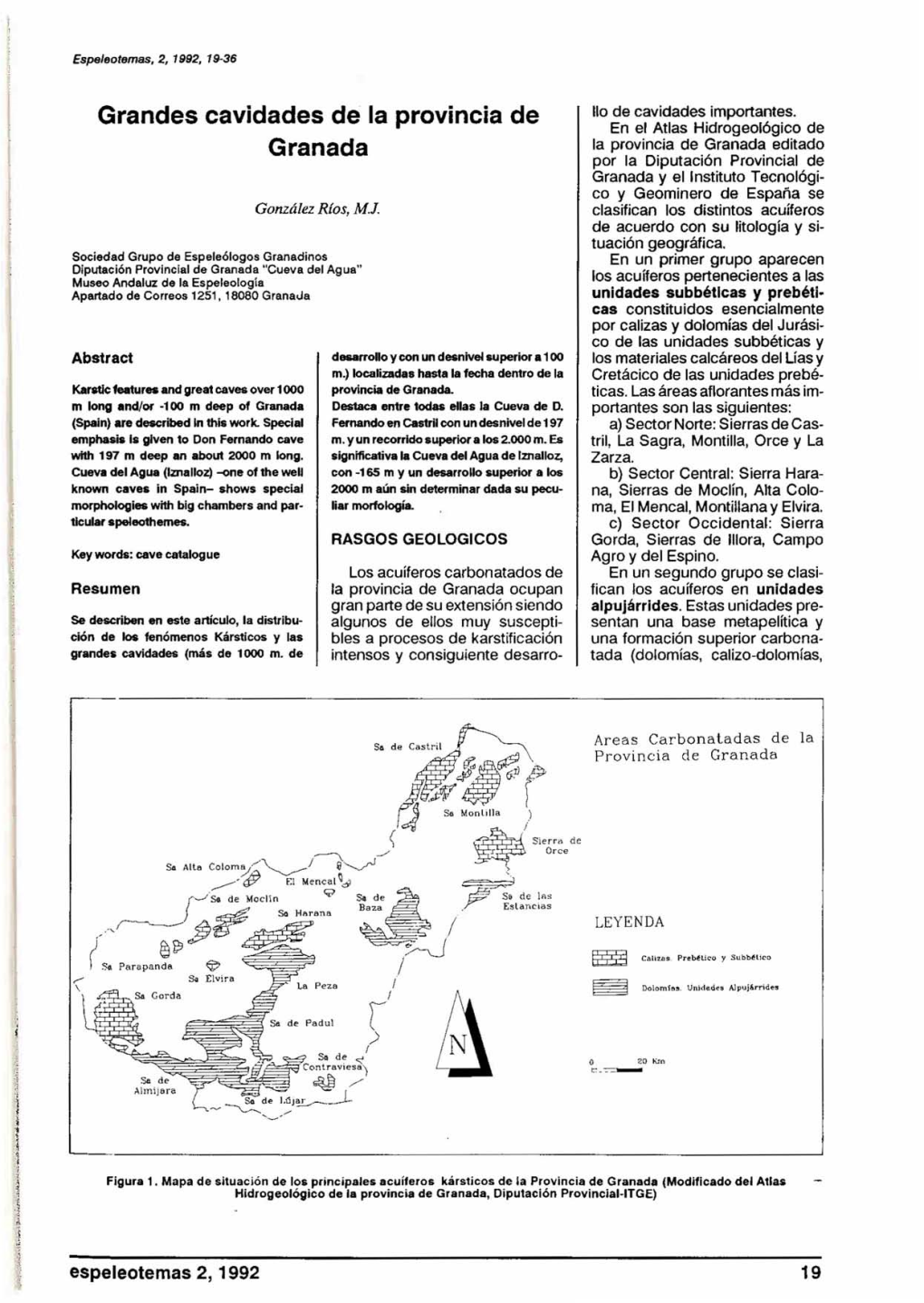 Grandes Cavidades De La Provincia De Granada