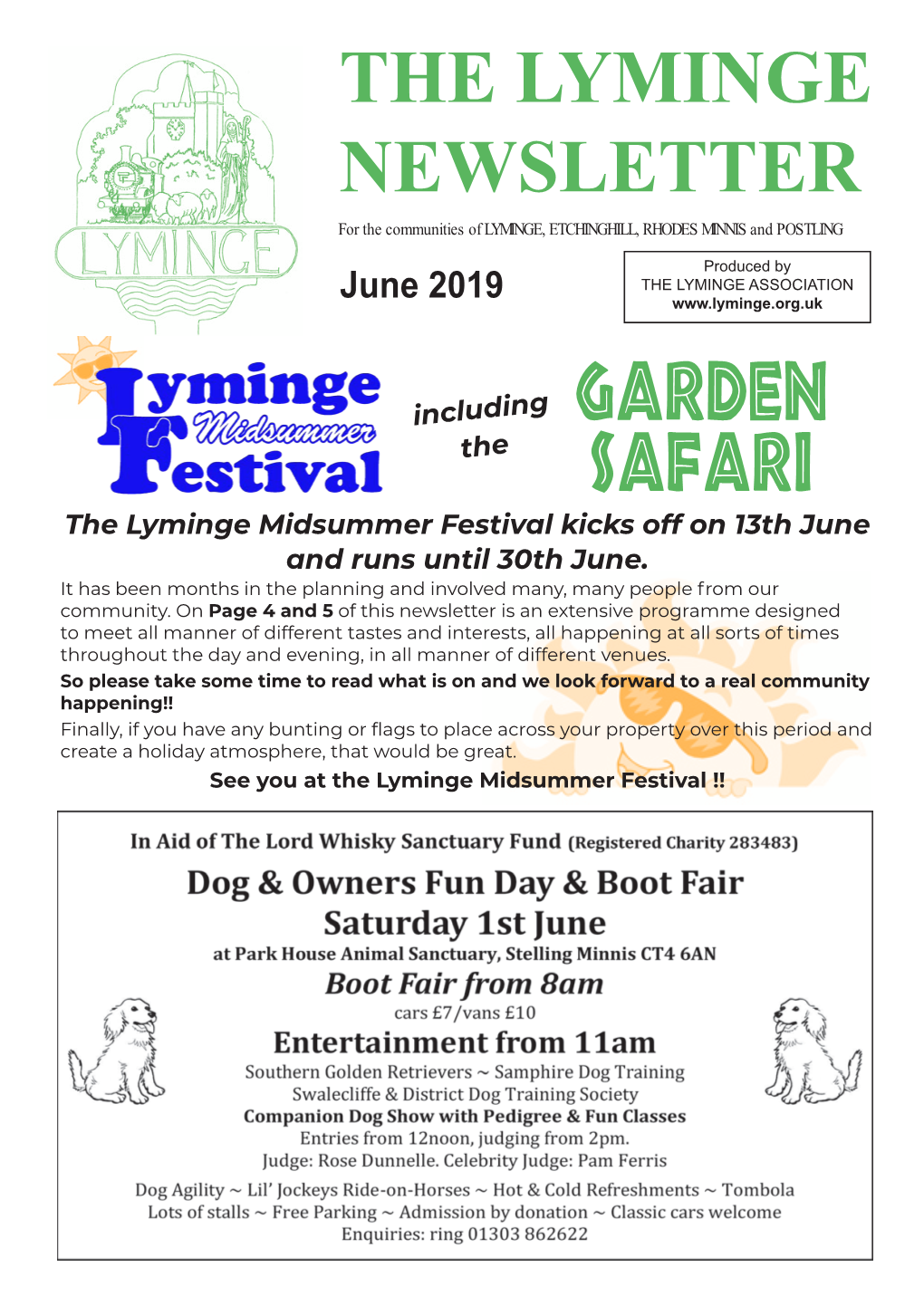 THE LYMINGE NEWSLETTER for the Communities of LYMINGE, ETCHINGHILL, RHODES MINNIS and POSTLING