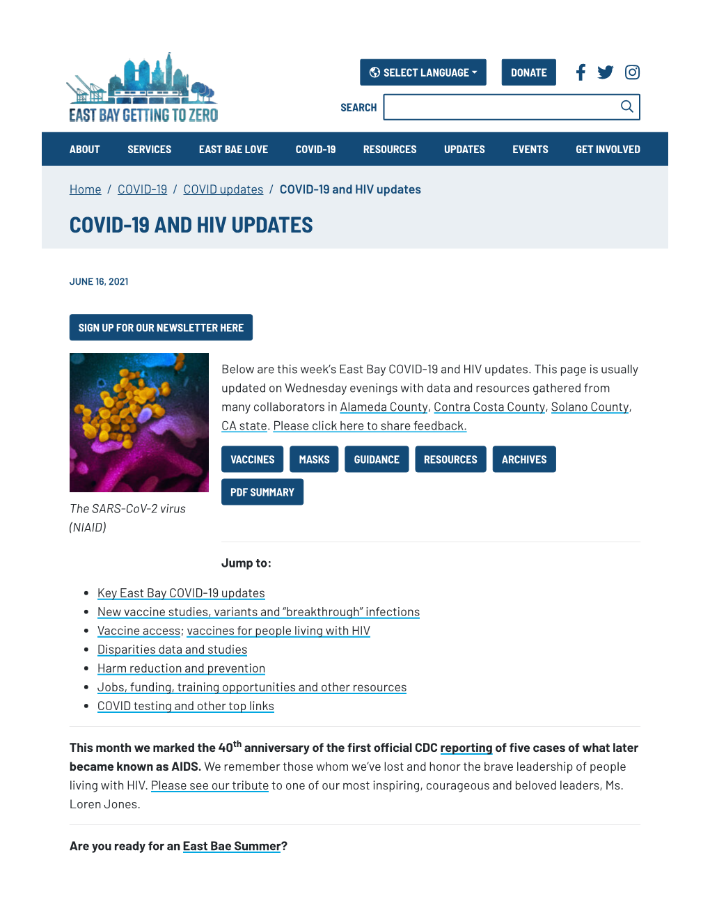 June 16, 2021 COVID+HIV Update