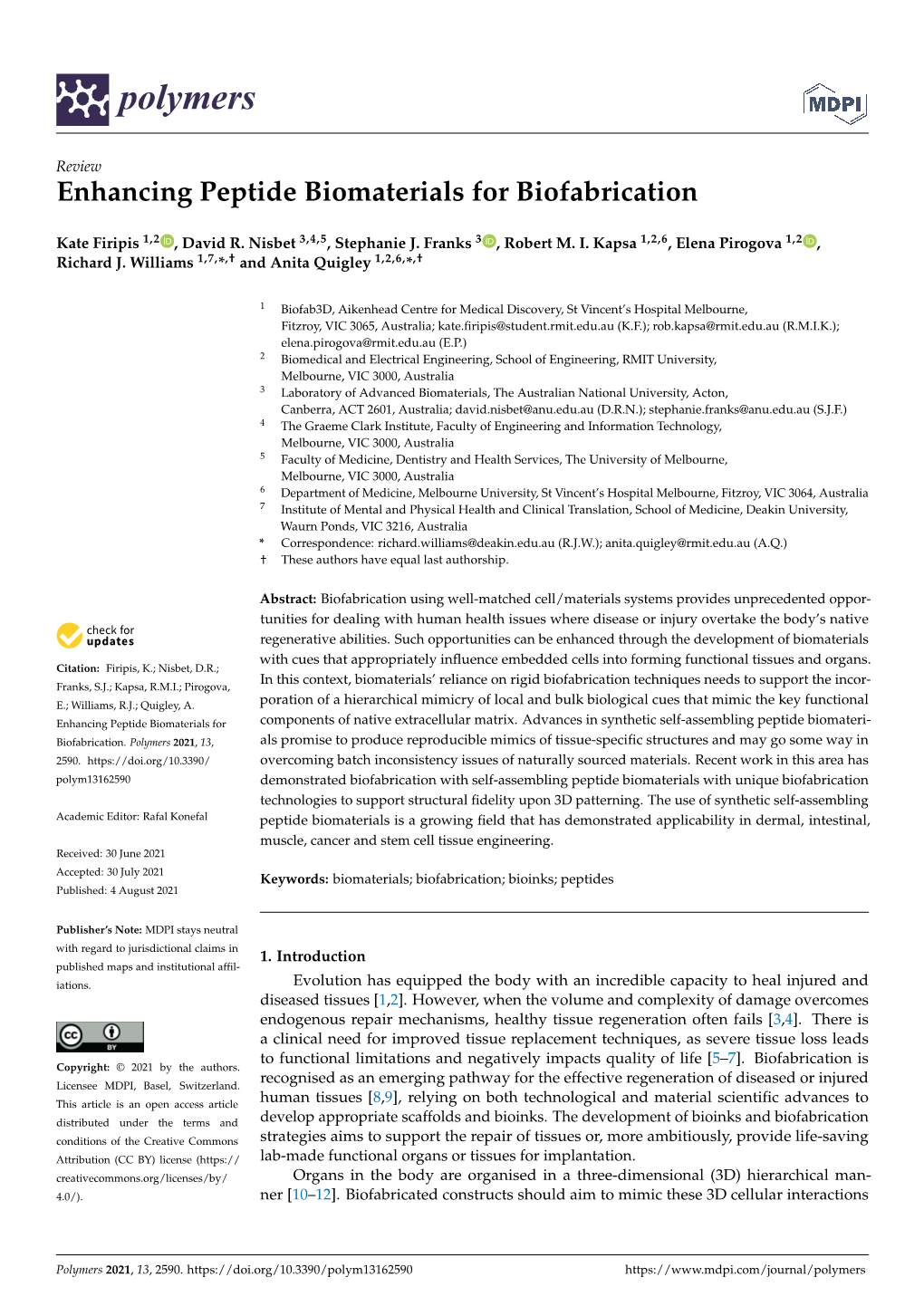 Enhancing Peptide Biomaterials for Biofabrication