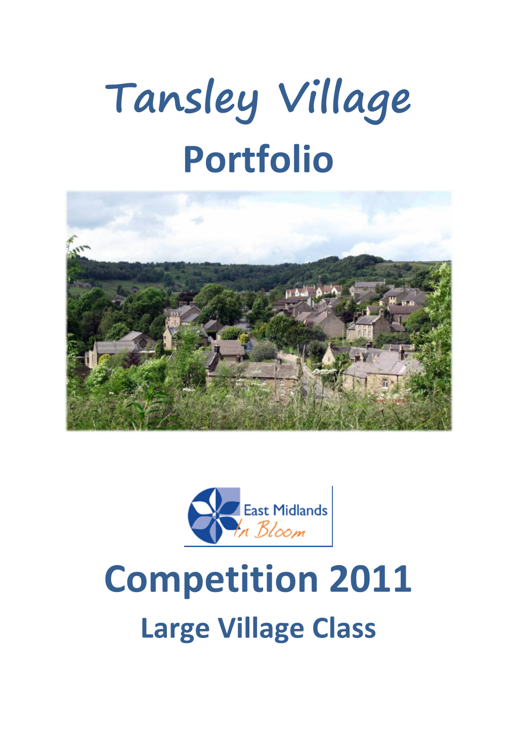 Tansley Village Portfolio Competition 2011