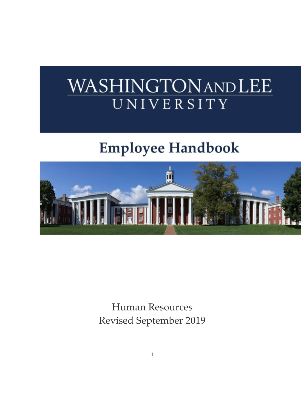 Employee Handbook Human Resources Revised September 2019