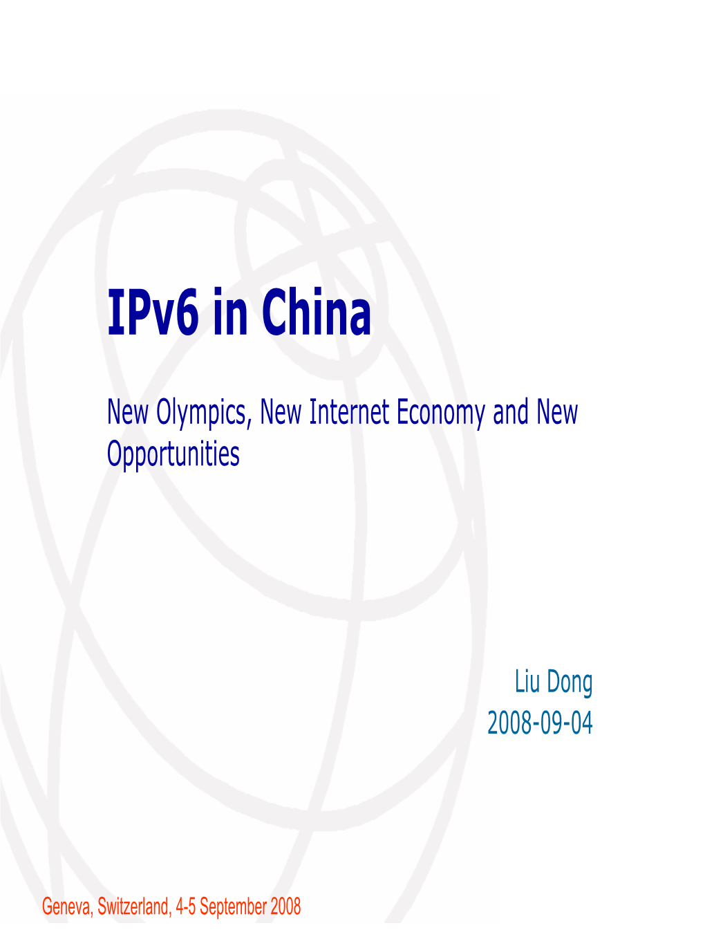 Ipv6 in China