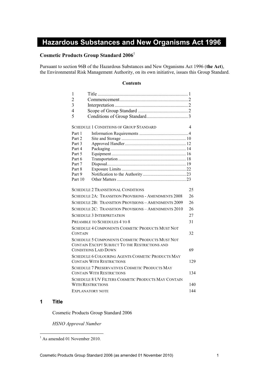 Draft Consolidated Cosmetic Products Group Standard 2006 (As