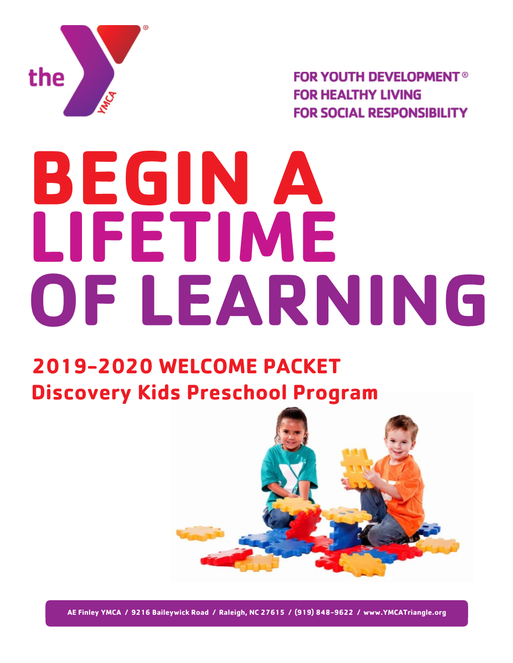 2019-2020 WELCOME PACKET Discovery Kids Preschool Program