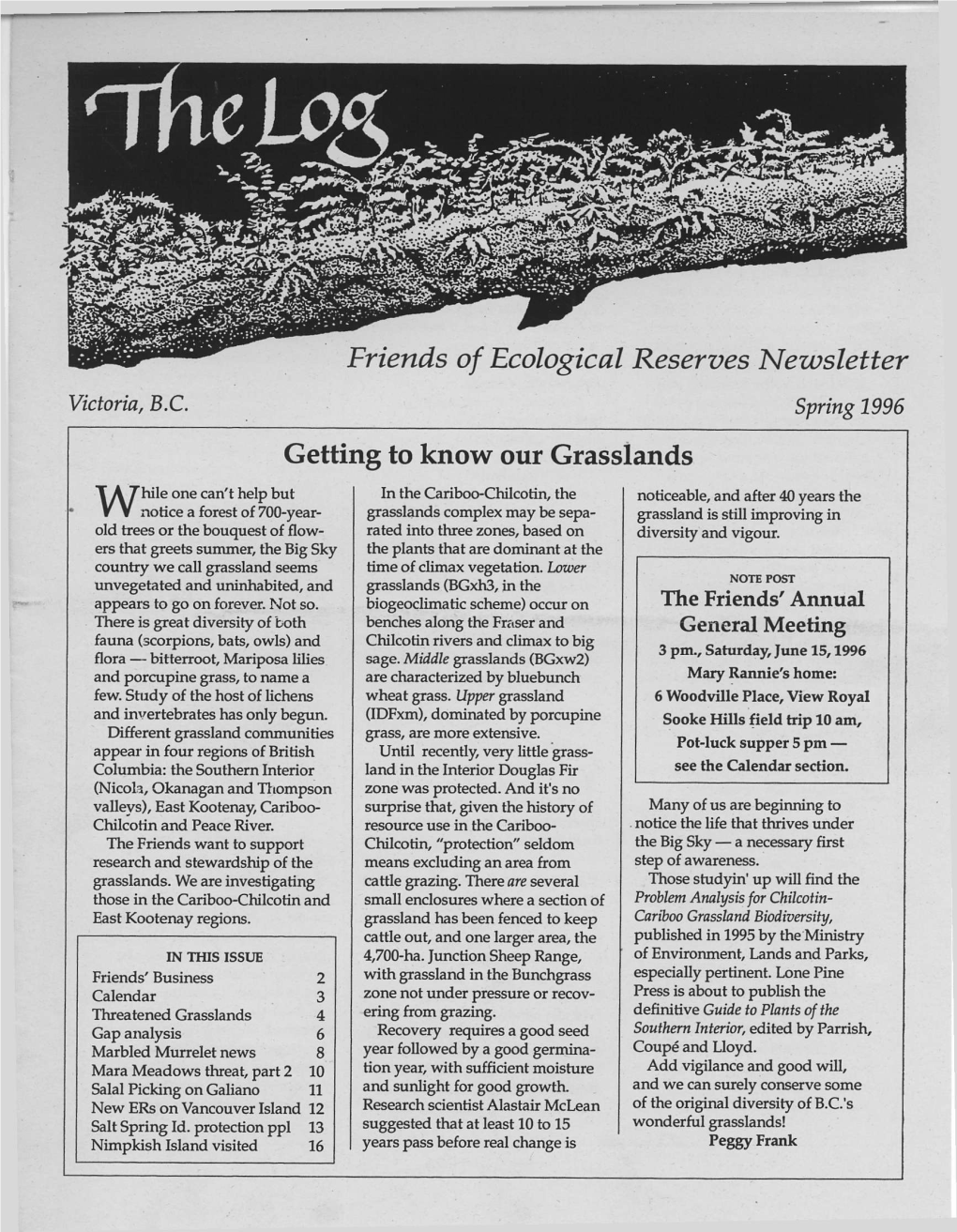 1996 Spring Newsletter