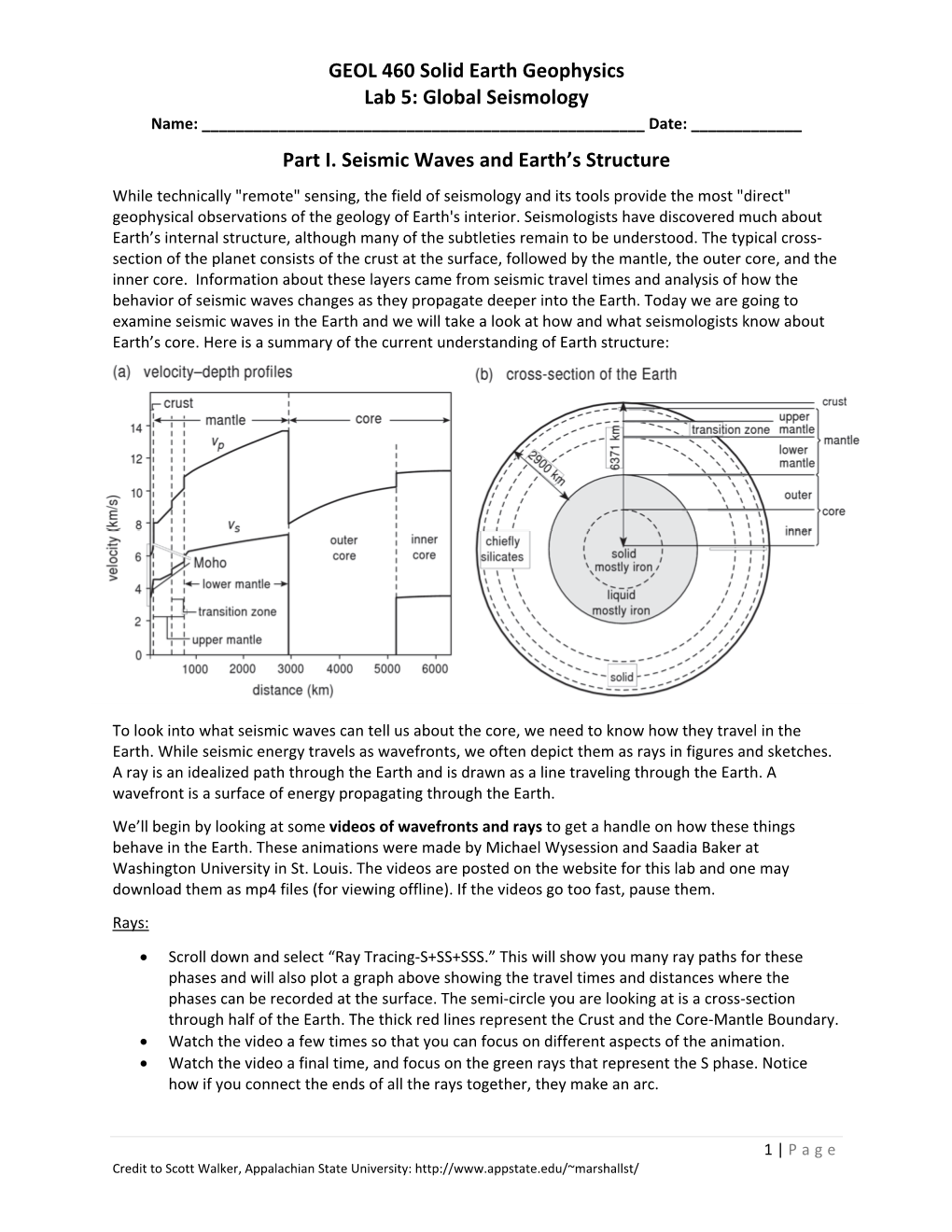 GEOL 460 Solid Earth Geophysics Lab 5: Global Seismology Part II Questions 1