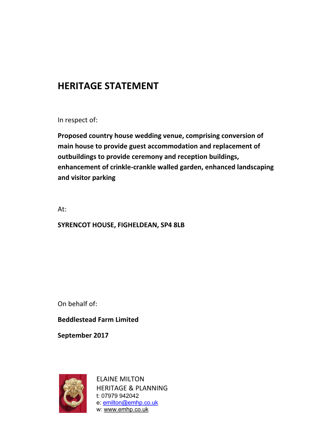 Heritage Statement