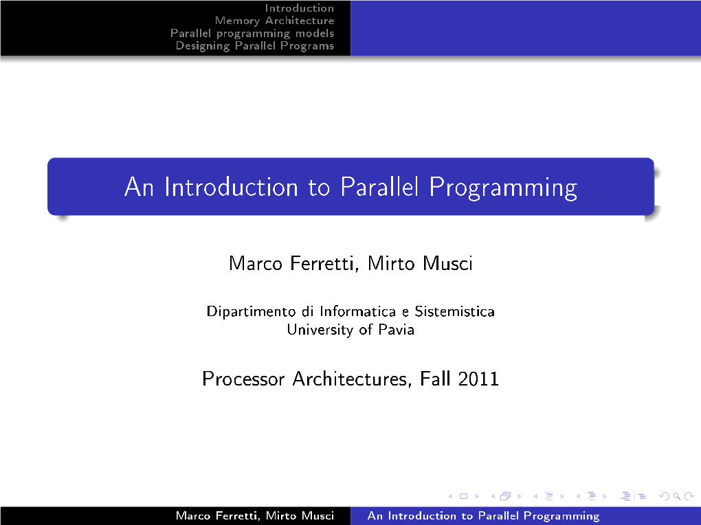 An Introduction to Parallel Programming