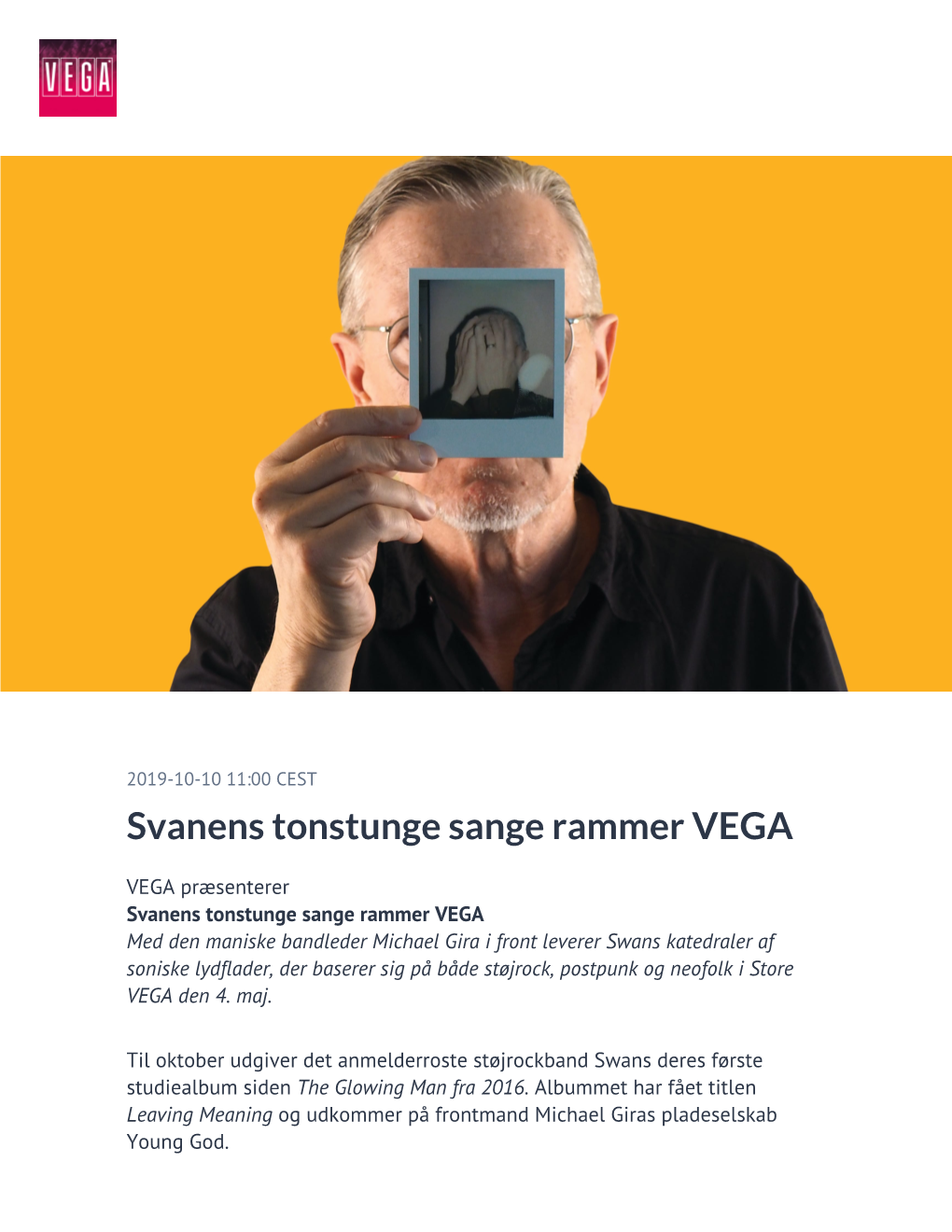 ​Svanens Tonstunge Sange Rammer VEGA