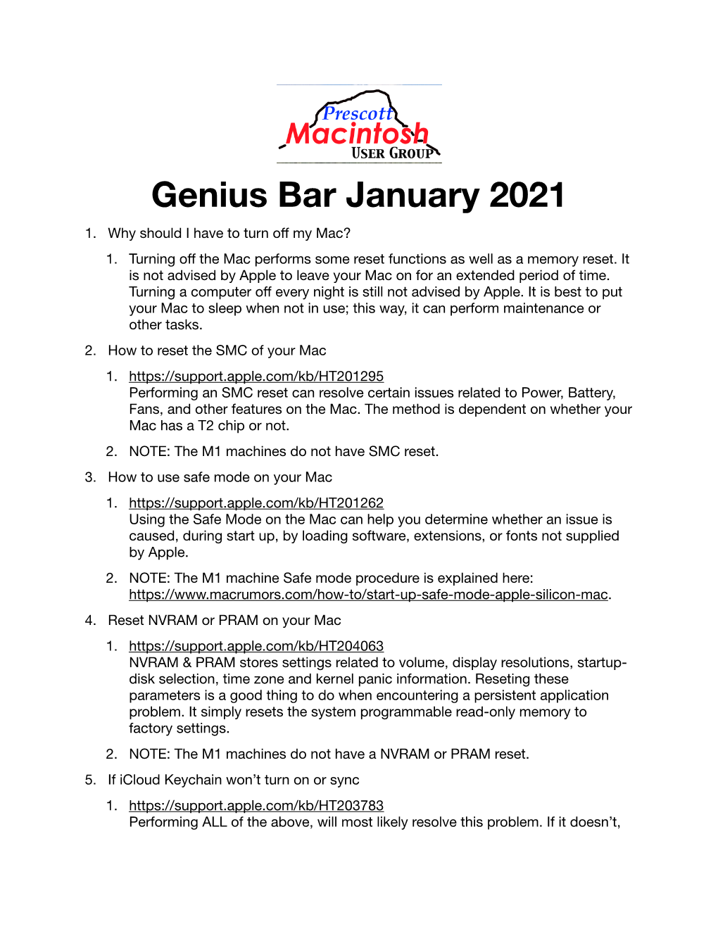 Genius Bar January 2021 1