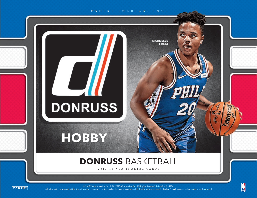 Donruss Basketball 2017-18 Nba Trading Cards