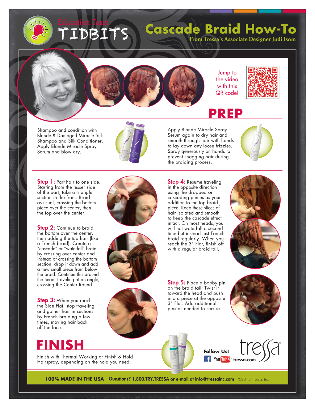 Cascade Braid How-To Tidbitseducation Team from Tressa’S Associate Designer Judi Isom