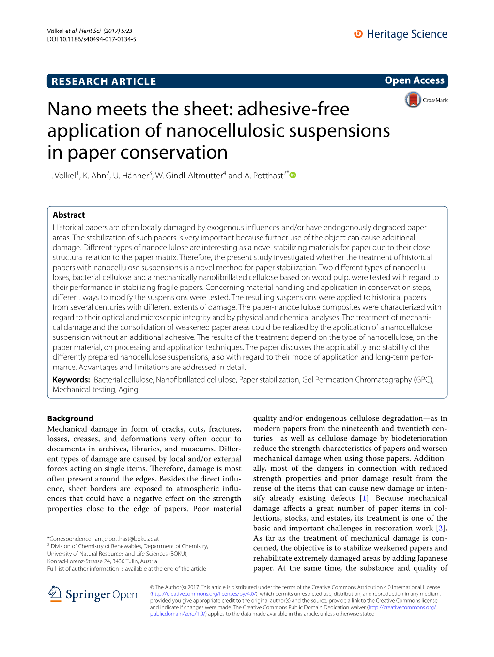 Nano Meets the Sheet: Adhesive-Free Application of Nanocellulosic