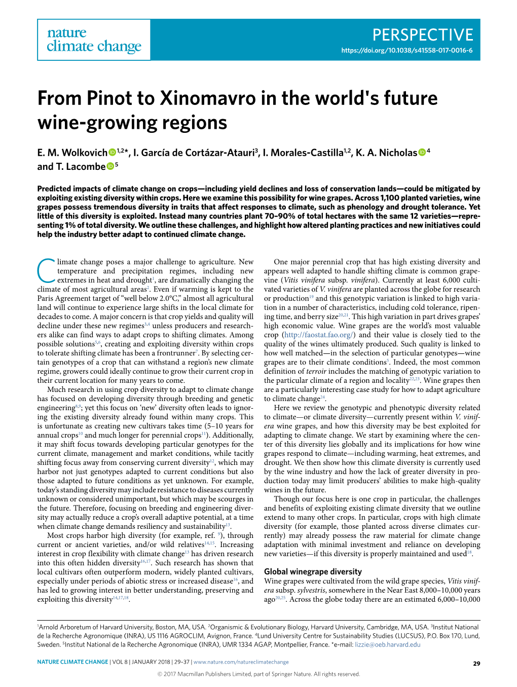 From Pinot to Xinomavro in the World's Future Wine-Growing Regions