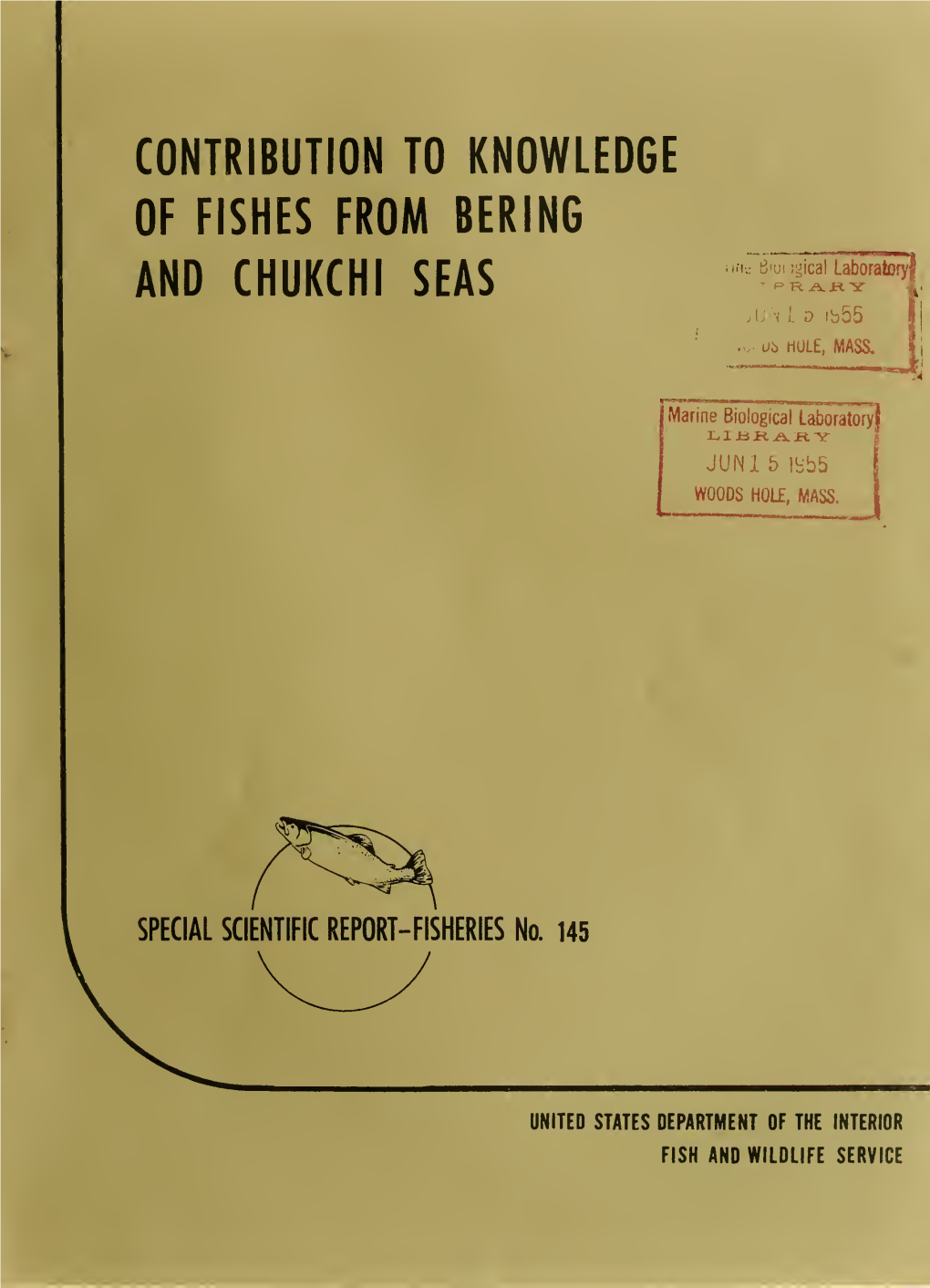 145. a Contribution to the Knowledge of the Fishes from the Bering