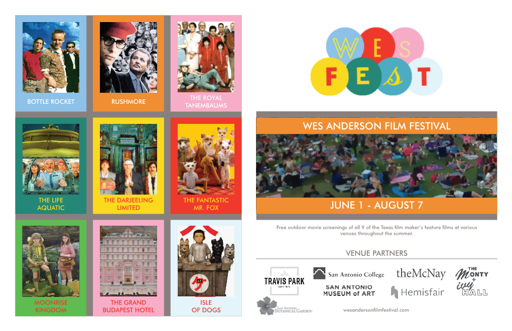 Wes Anderson Film Festival June 1