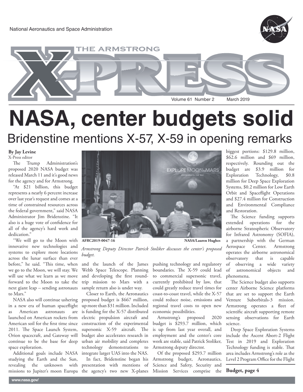 NASA Armstrong X-Press, March 2019