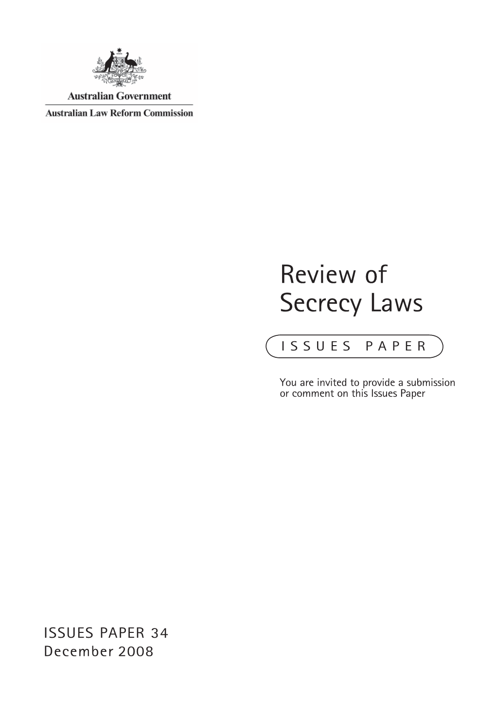 Review of Secrecy Laws