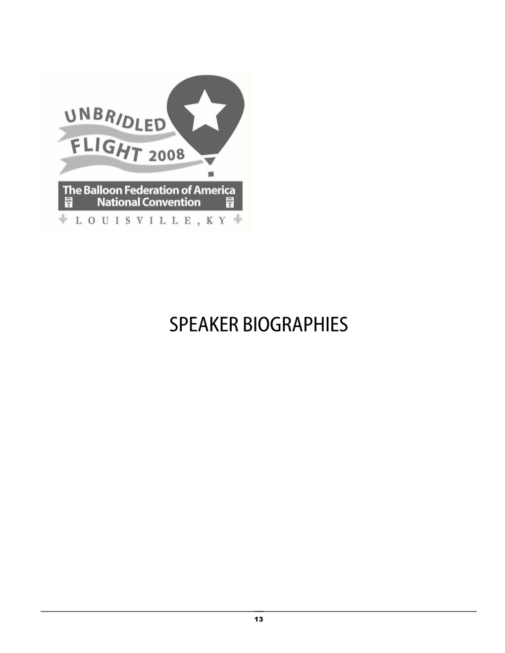 Speaker Biographies