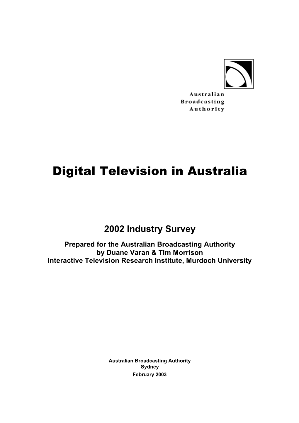 Digital Television in Australia