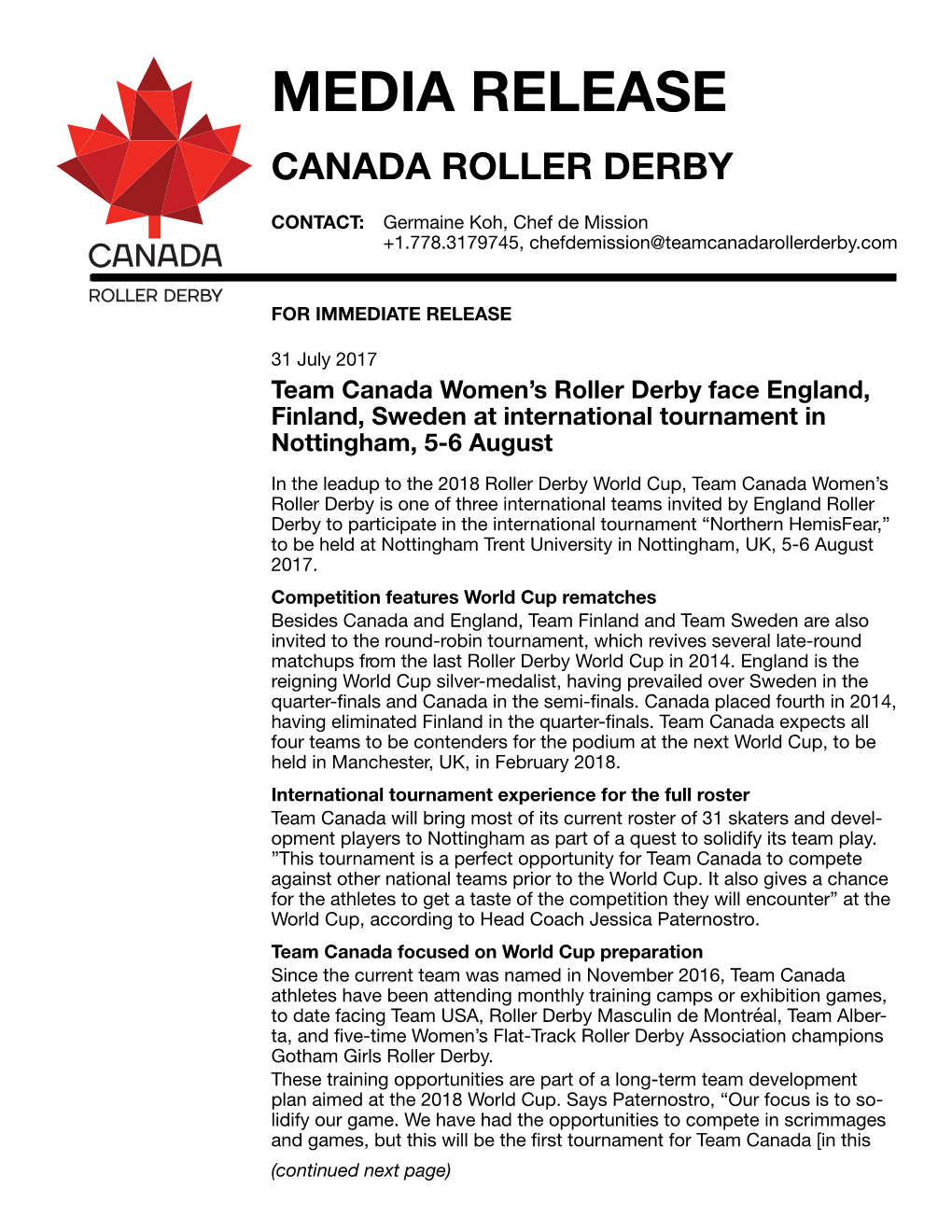 Teamcanada Pressrelease 201