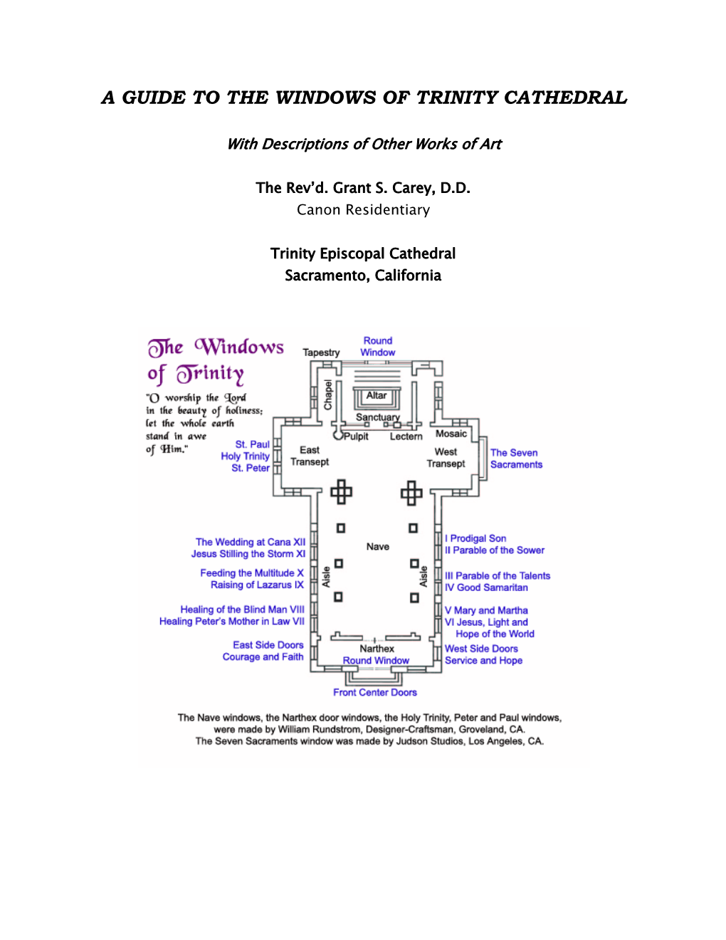 A Guide to the Windows of Trinity Cathedral