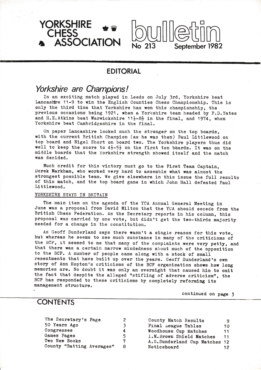 Buililctnn a ASSOCIATION No 213 September 1982