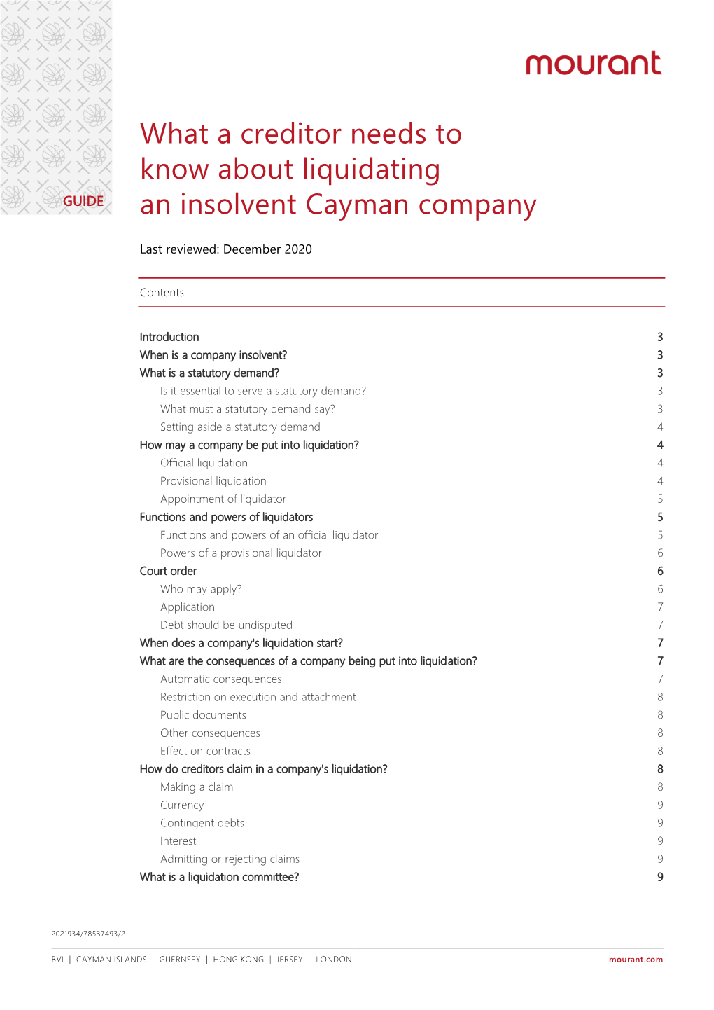 What a Creditor Needs to Know About Liquidating an Insolvent Cayman