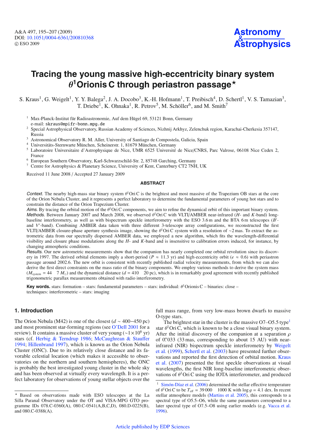 Tracing the Young Massive High-Eccentricity Binary System Θ1orionis C Through Periastron Passage