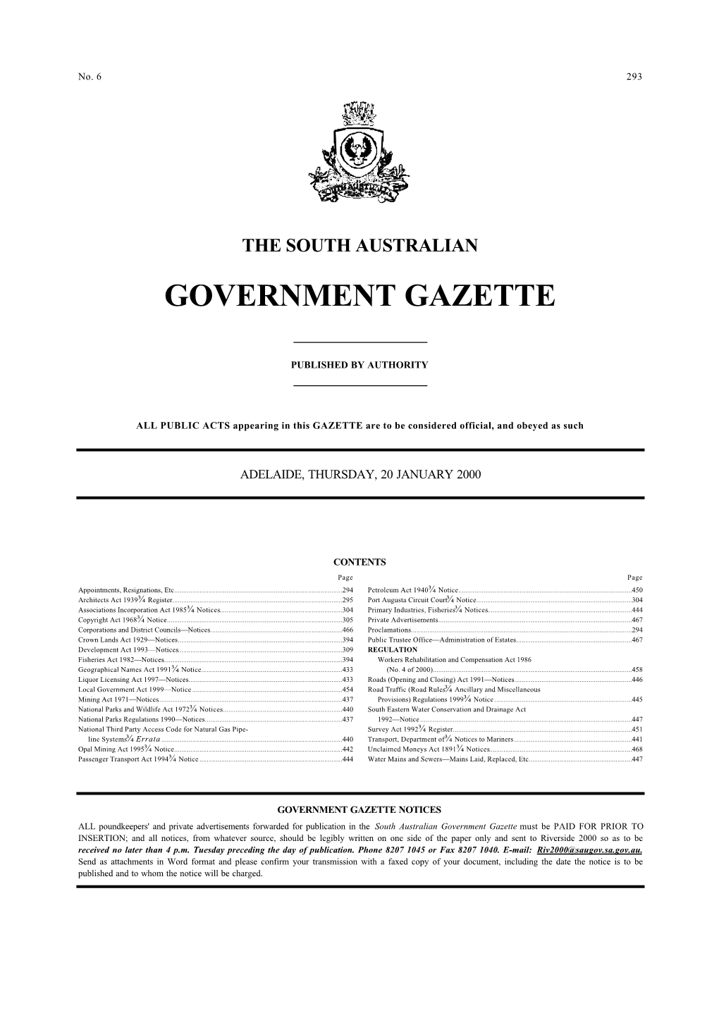 Government Gazette