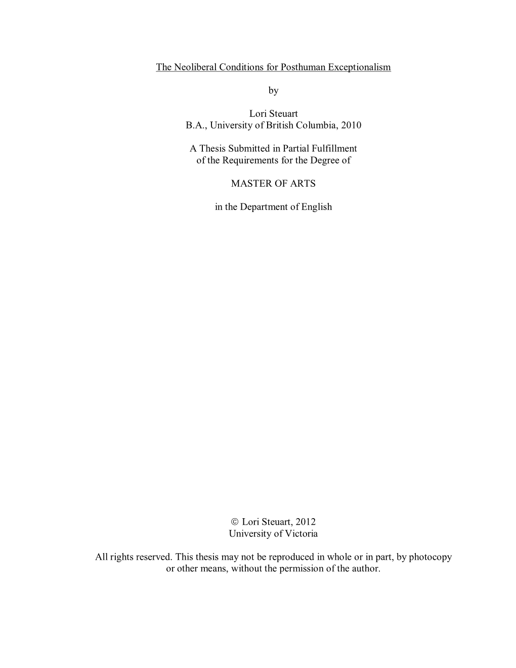 Uvic Thesis Template