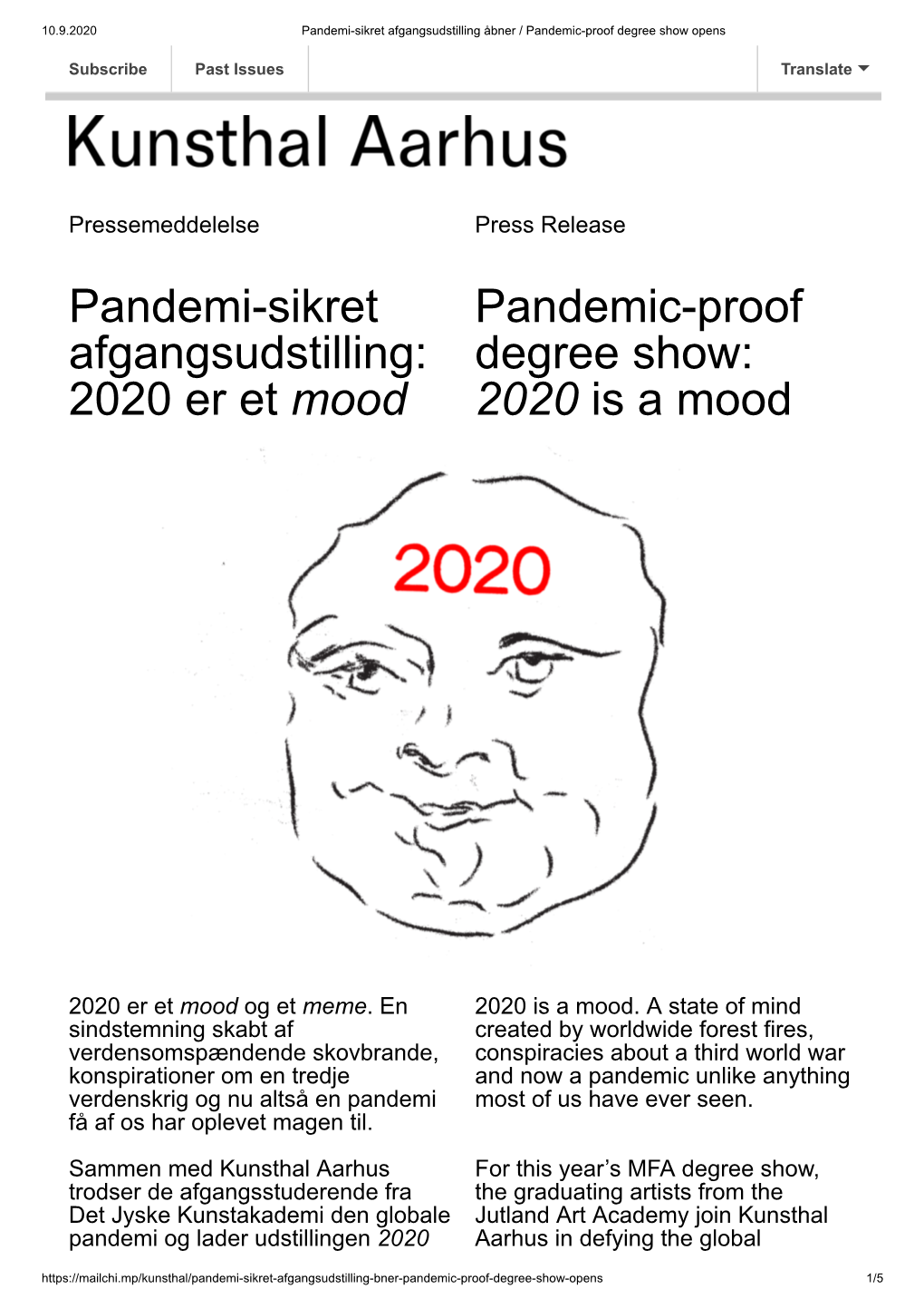 Pandemi-Sikret Afgangsudstilling Åbner / Pandemic-Proof Degree Show Opens