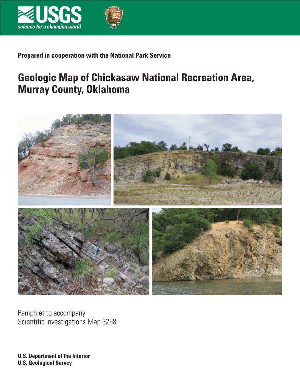 Geologic Map of Chickasaw National Recreation Area, Murray County, Oklahoma