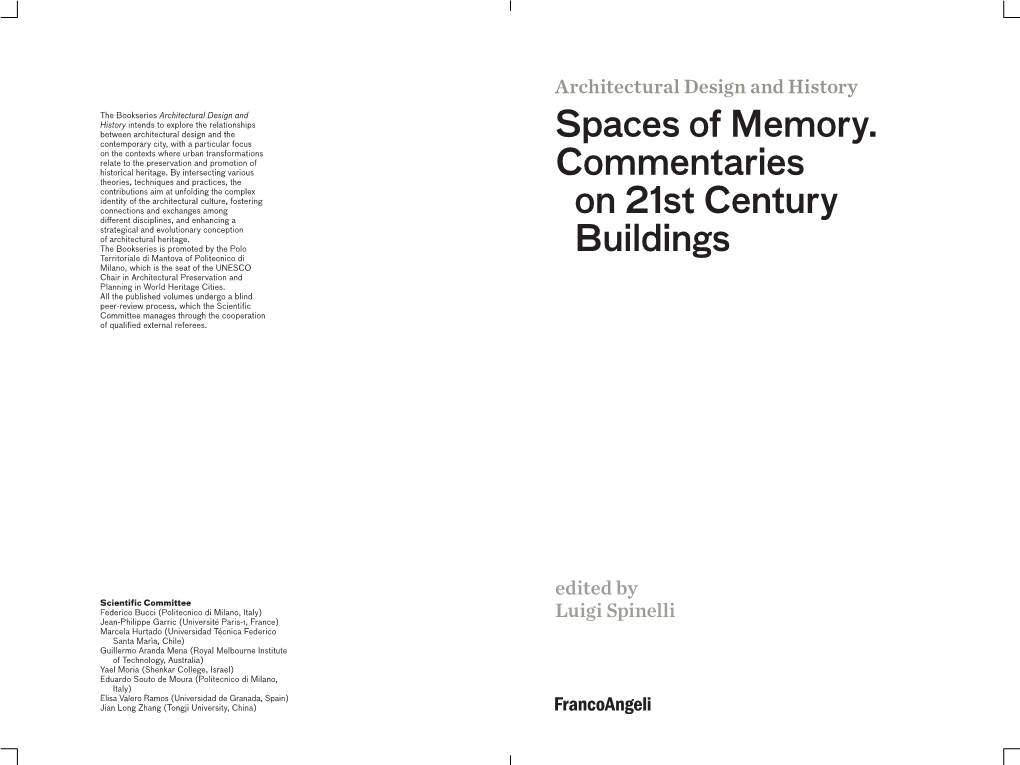 Spaces of Memory. Commentaries on 21St Century Buildings