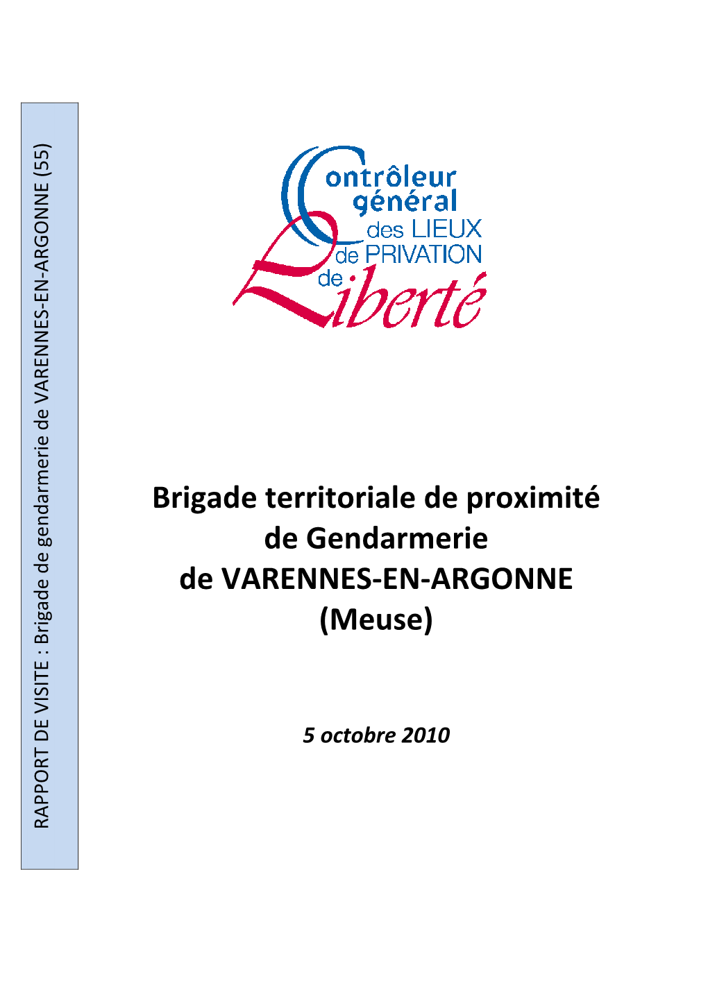 Rapport De Visite De La BT De Varennes-En-Argonne