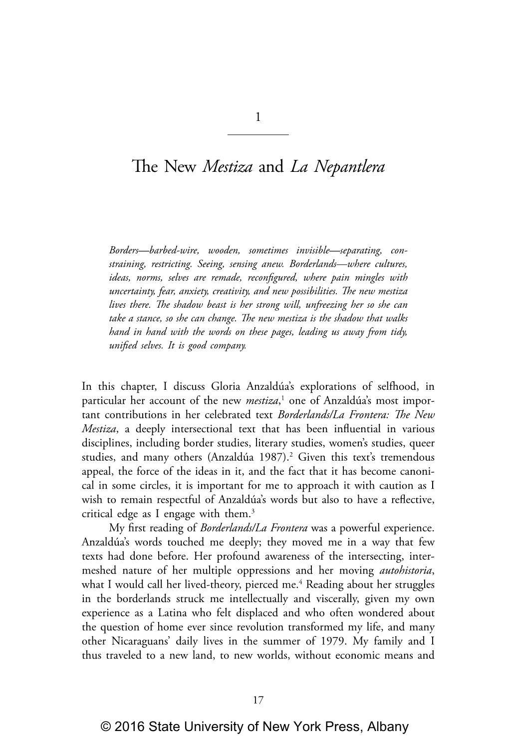 The New Mestiza and La Nepantlera