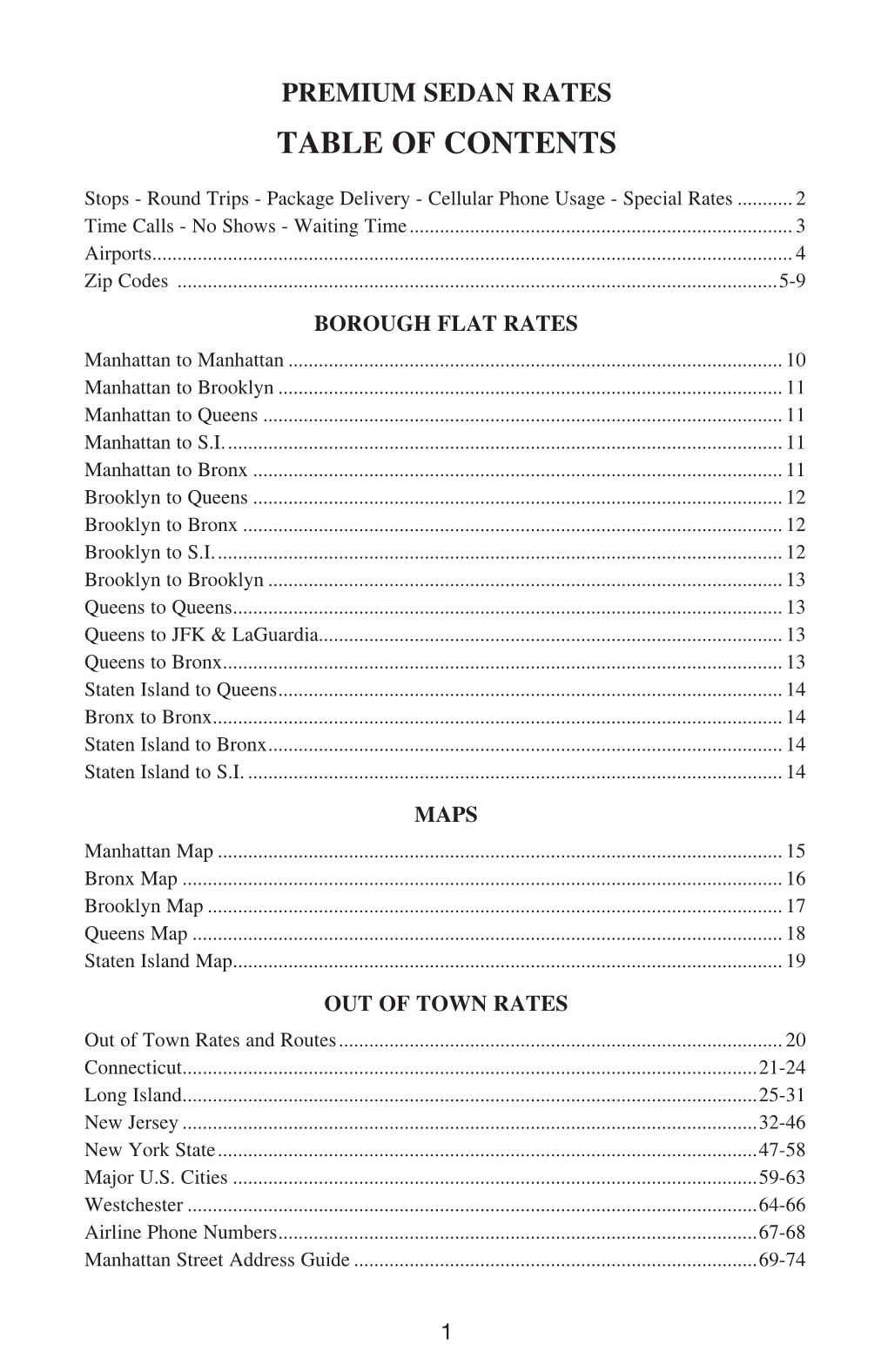 Table of Contents