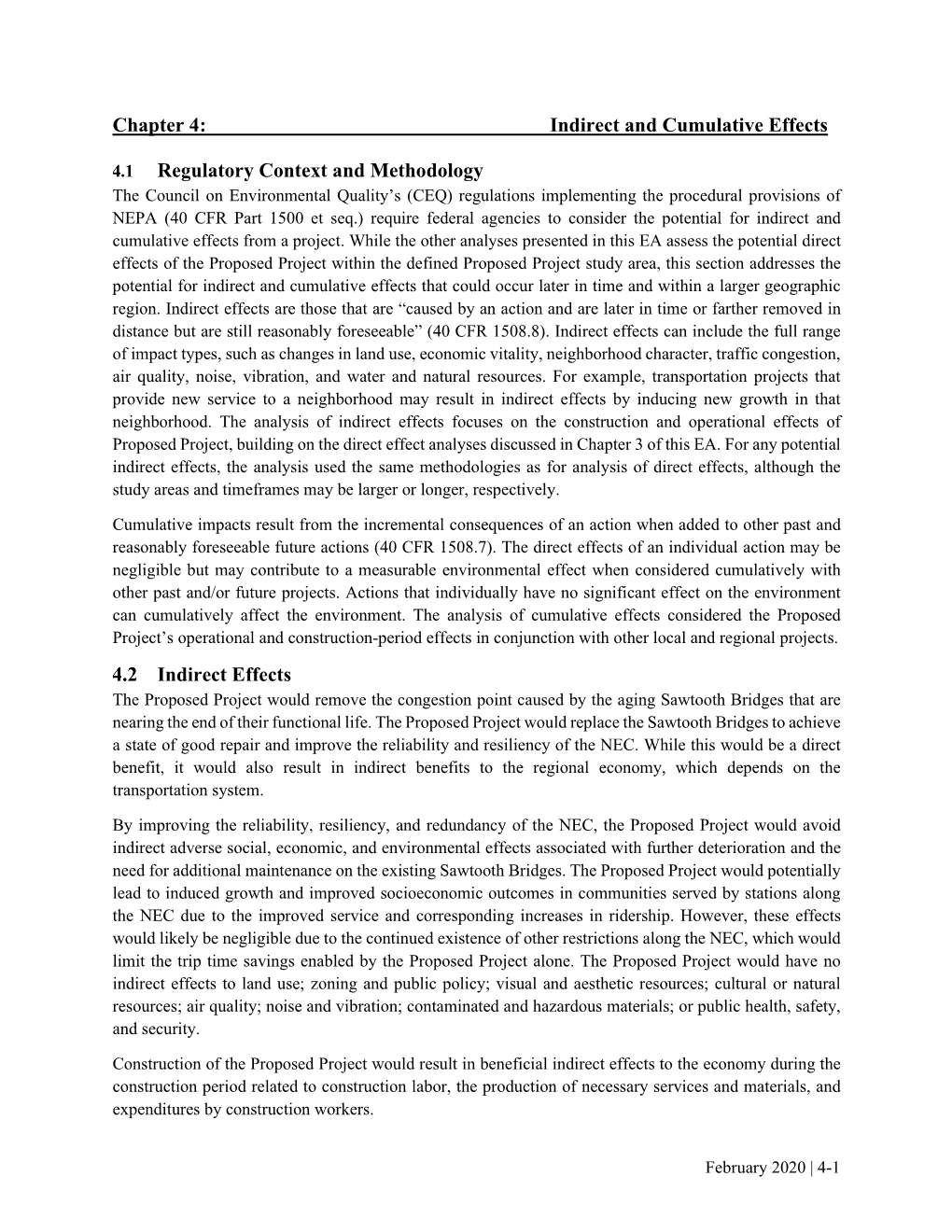 Chapter 4: Indirect and Cumulative Effects