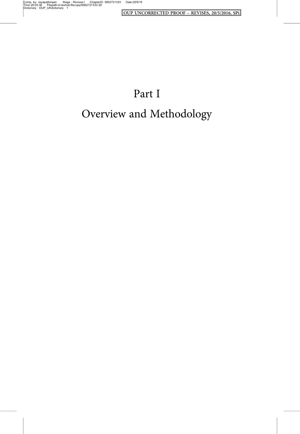 Part I Overview and Methodology Comp
