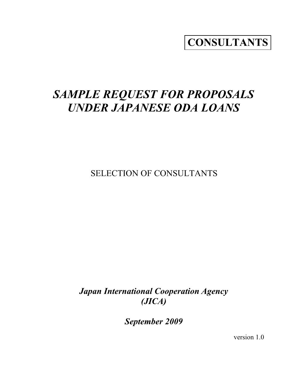 Sample Request for Proposals s1