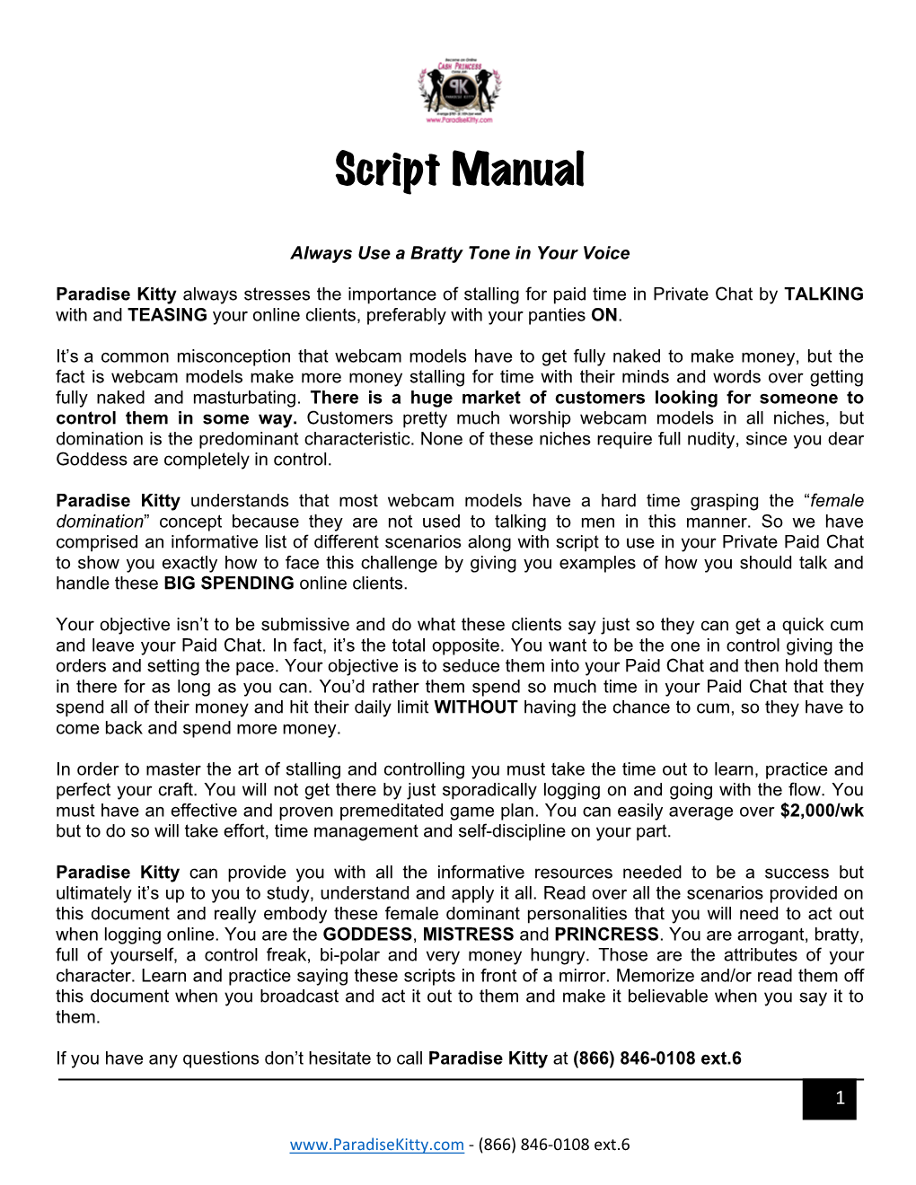 Script Manual