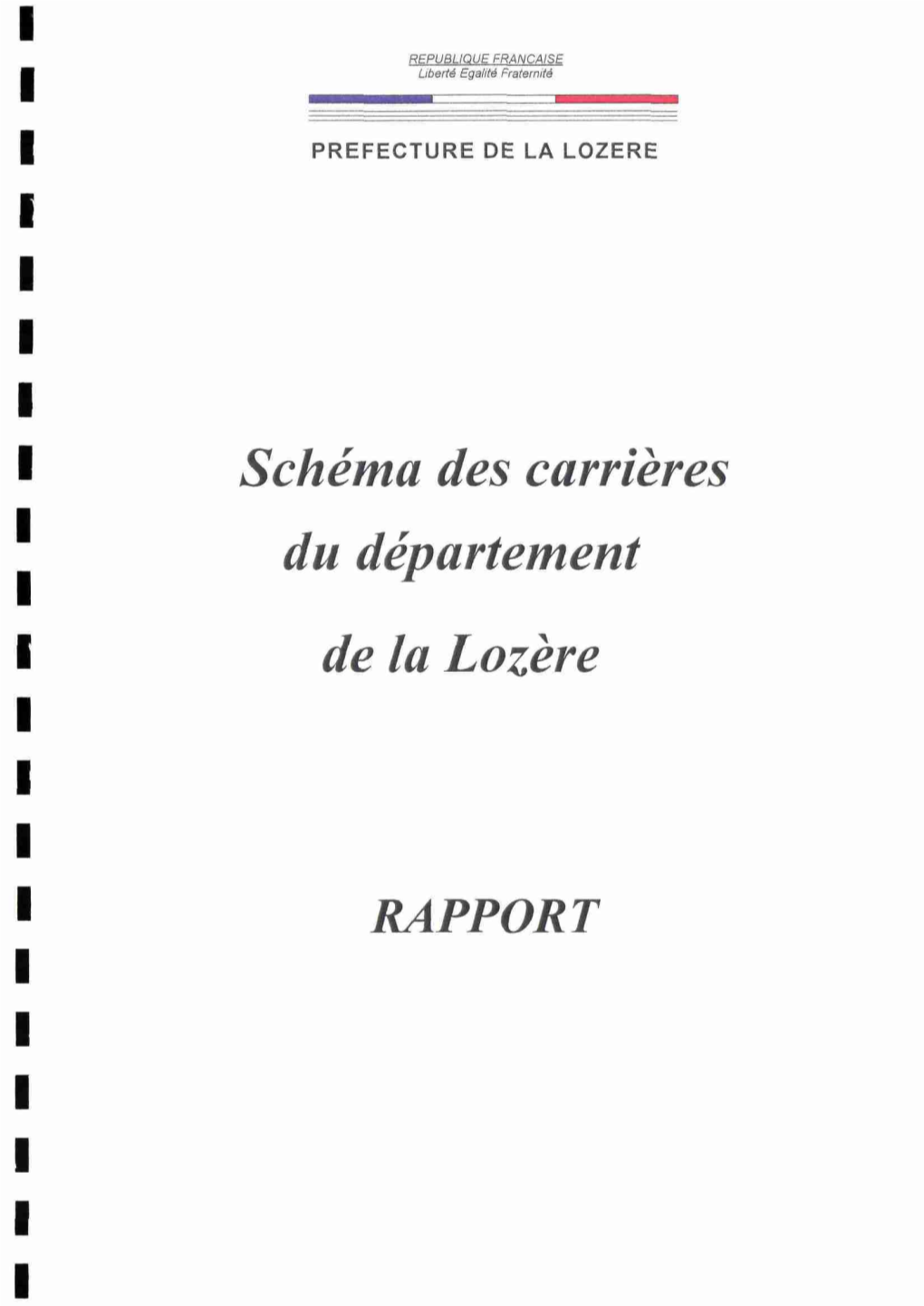 Schéma Des Carrières Du Département De La Lozère