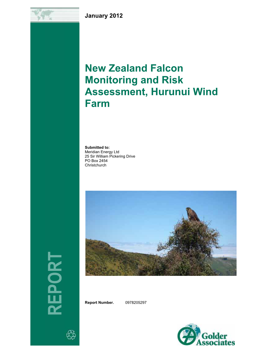 New Zealand Falcon Monitoring and Risk Assessment, Hurunui Wind Farm