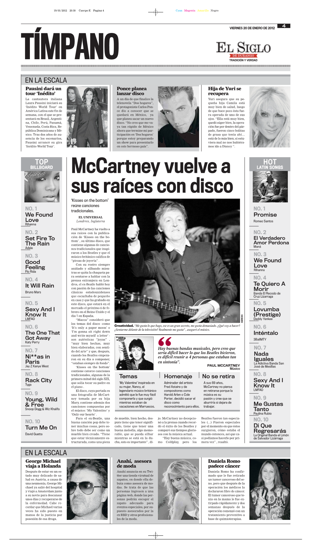 Mccartney Vuelve a Sus Raíces Con Disco