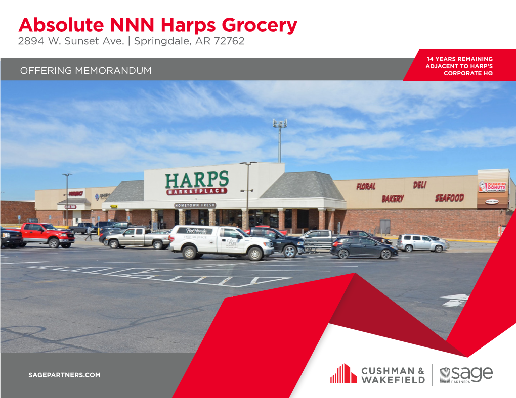 Absolute NNN Harps Grocery 2894 W