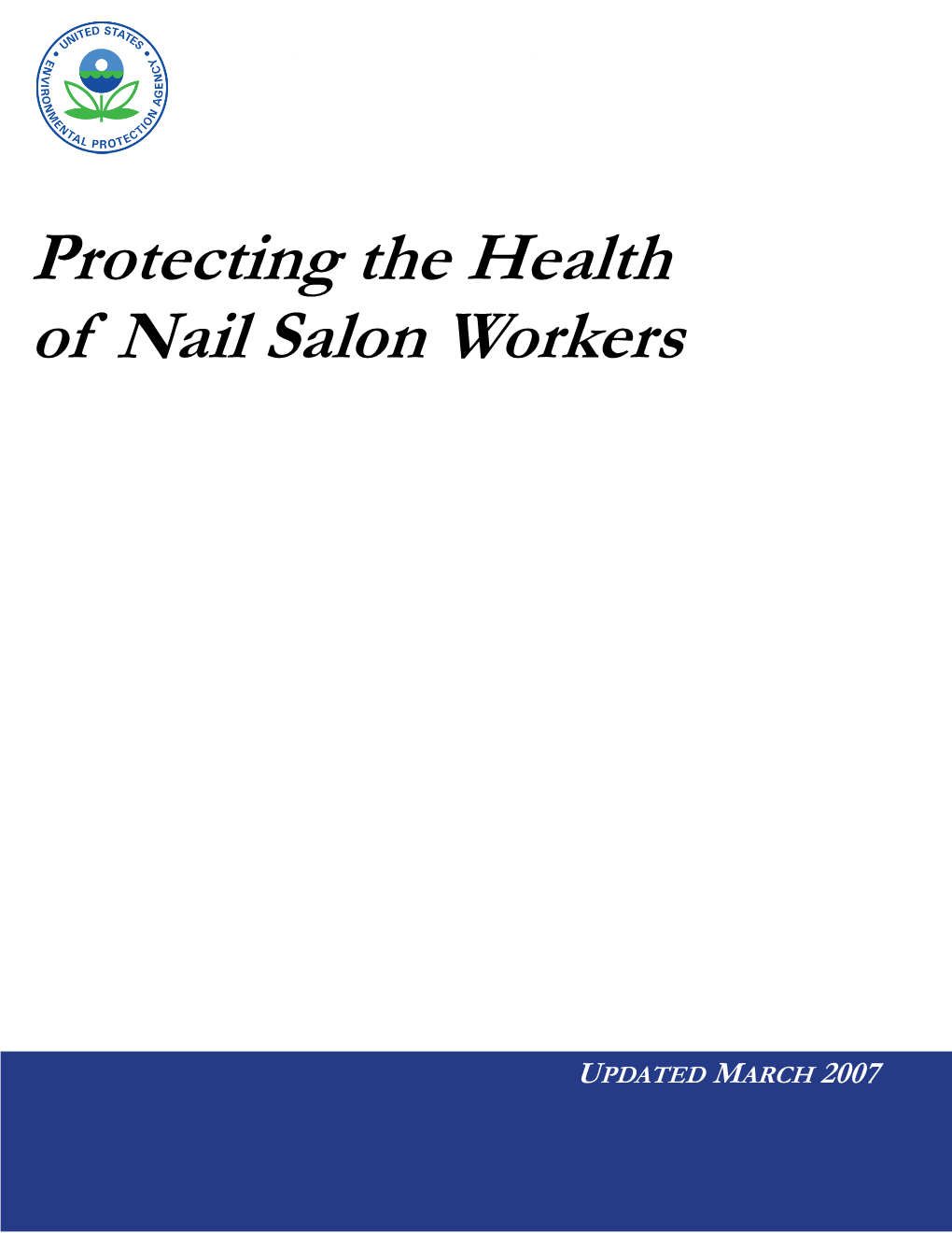 Protecting the Health of Nail Salon Workers