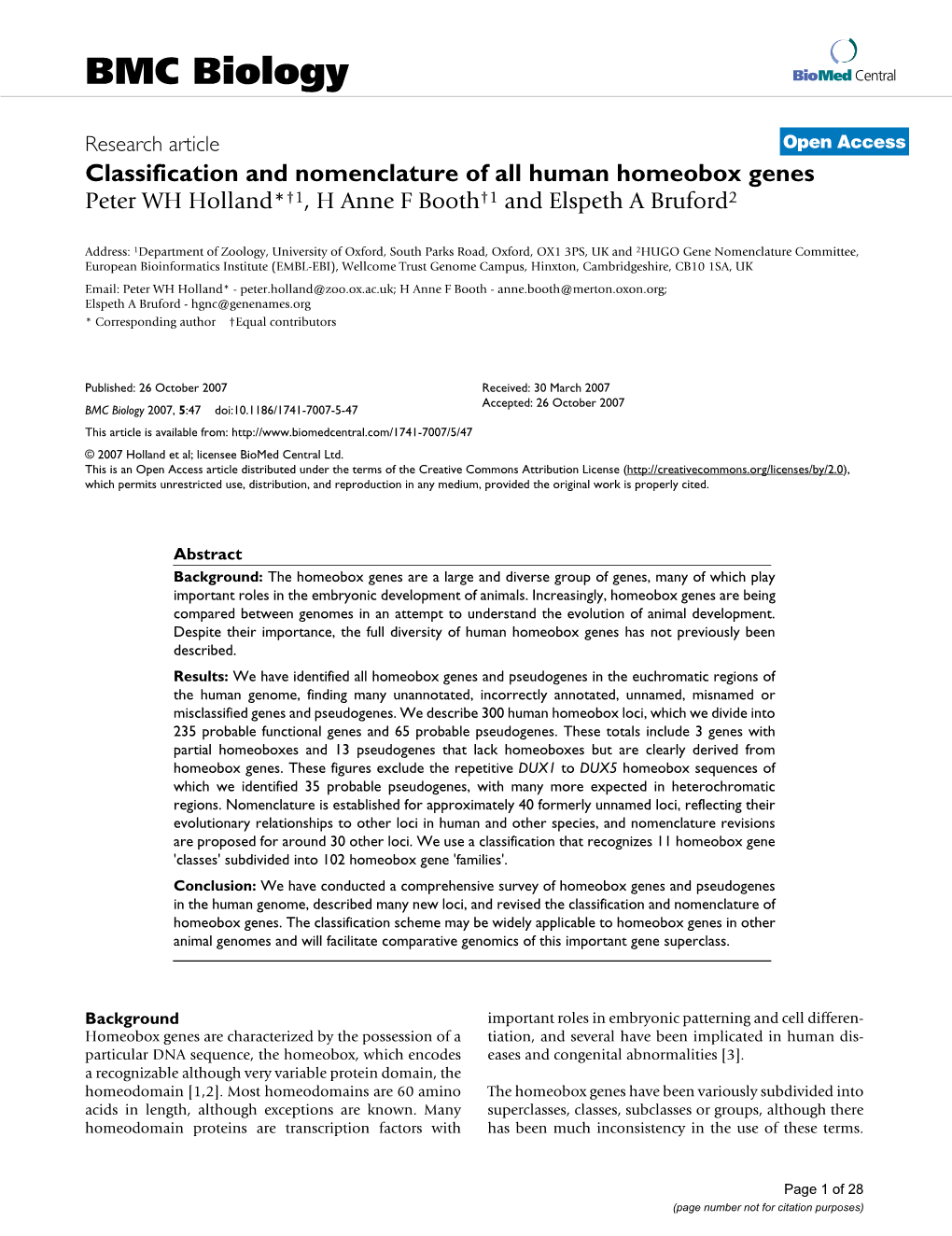 BMC Biology Biomed Central