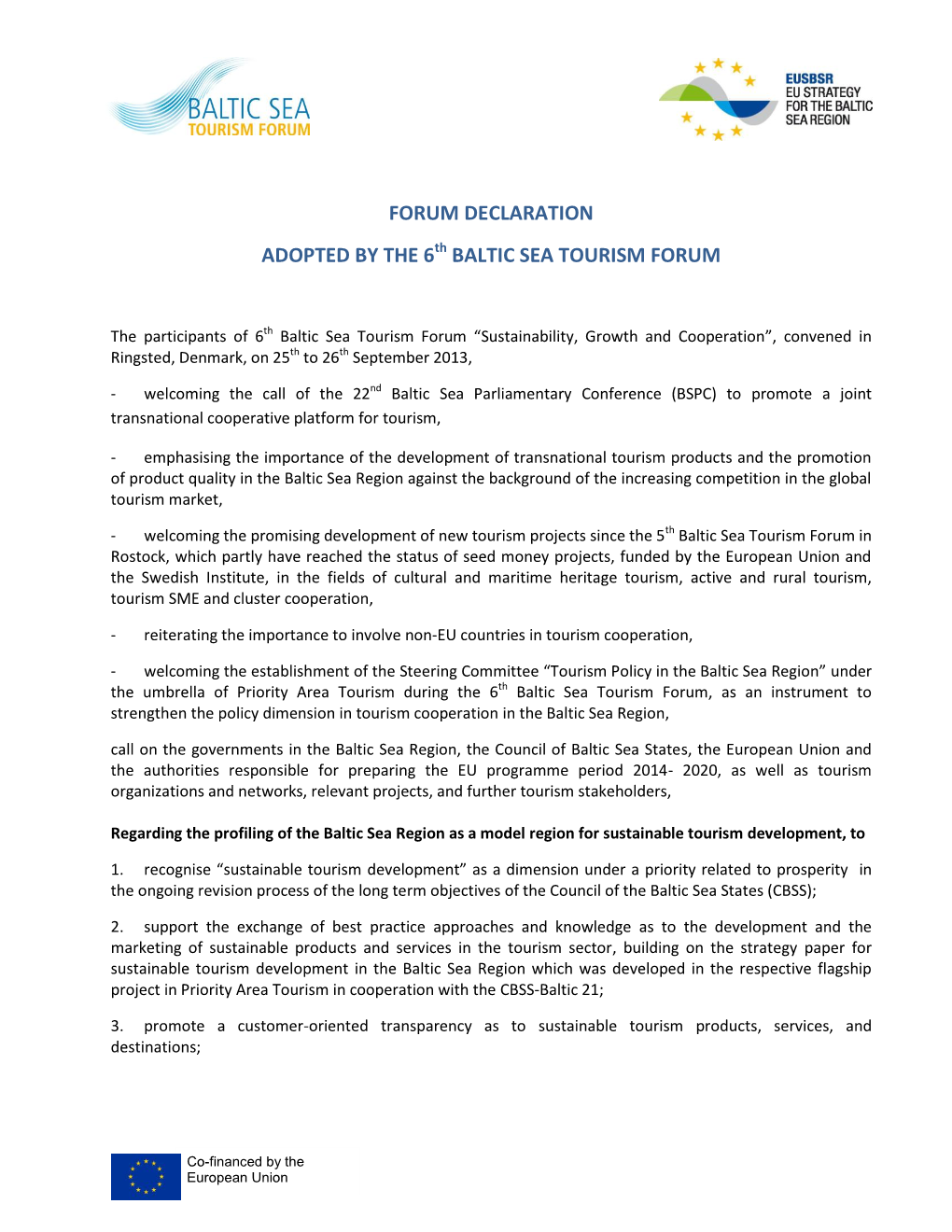Declaration 2013