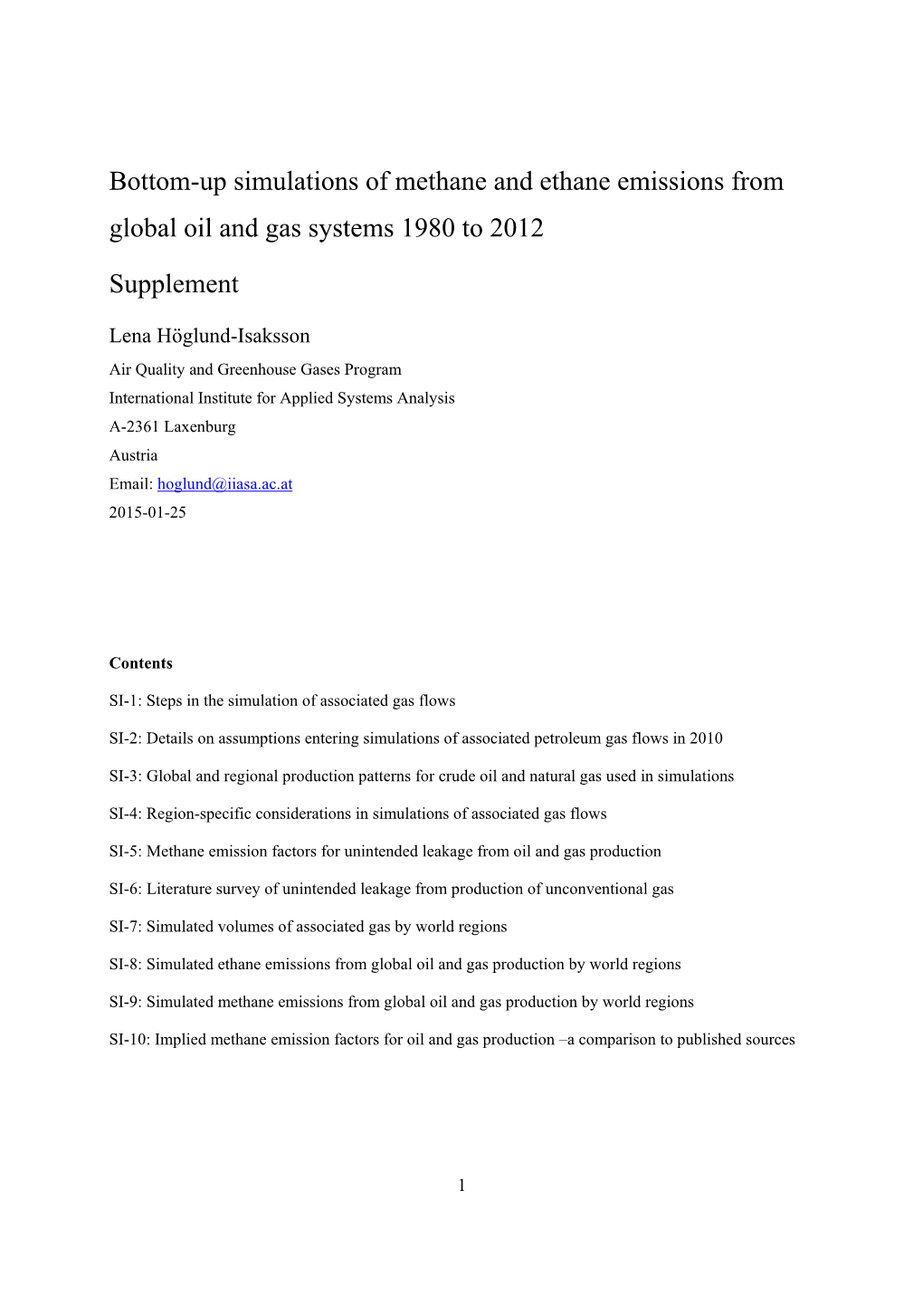 Bottom-Up Simulations of Methane and Ethane Emissions from Global Oil and Gas Systems 1980 to 2012